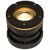 AQ Lighting 12V 5" Composite In Ground Well Light w/ Brass Open Face Cover - Black