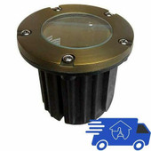 12V 5" Composite In Ground Well Light w/ Brass Open Face Cover - Bronze AQ Lighting Shiffler Furniture and Equipment for Schools