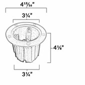 AQ Lighting 12V 5" Composite In Ground Well Light w/ Brass Tri-Directional Cover - Bronze