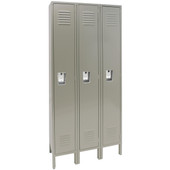 Republic Single Tier Metal Locker 18"w x 18"d x 78"h 3 Wide - Unassembled, Dove Gray Republic Storage Systems, LLC Shiffler Furniture and Equipment for Schools