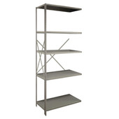 2000 Series 36"w x 12"d x 85"h Open Steel Shelving Angle Post Add-On with 5 Shelves, Dove Gray Republic Storage Systems, LLC Shiffler Furniture and Equipment for Schools