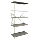 2000 Series 48"w x 12"d x 85"h Open Steel Shelving Angle Post Add-On with 5 Shelves, Dove Gray Republic Storage Systems, LLC Shiffler Furniture and Equipment for Schools