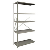 2000 Series 48"w x 24"D x 85"h Open Steel Shelving Angle Post Add-On with 5 Shelves, Dove Gray Republic Storage Systems, LLC Shiffler Furniture and Equipment for Schools