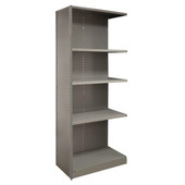 2000 Series 36"w x 12"d x 85"h Closed Steel Shelving Angle Post Add-On with 5 Shelves, Dove Gray Republic Storage Systems, LLC Shiffler Furniture and Equipment for Schools