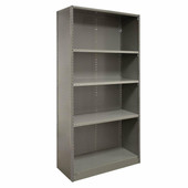 2000 Series 48"w x 18"D x 85"h Closed Steel Shelving Angle Post Starter with 5 Shelves, Dove Gray Republic Storage Systems, LLC Shiffler Furniture and Equipment for Schools