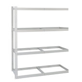 4 Level 48"w x 24"d x 84"h Rivet Rack Add-On, Dove Gray Republic Storage Systems, LLC Shiffler Furniture and Equipment for Schools