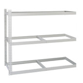 3 Level 72"w x 24"d x 84"h Rivet Rack Add-On, Dove Gray Republic Storage Systems, LLC Shiffler Furniture and Equipment for Schools