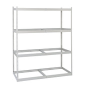 4 Level 96"w x 24"d x 84"h Rivet Rack Starter, Dove Gray Republic Storage Systems, LLC Shiffler Furniture and Equipment for Schools