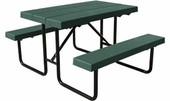 Providence 4' Rectangular Composite Outdoor Activity Table with Steel Frame; GREEN - 4 seats KirbyBuilt Quality Products Shiffler Furniture and Equipment for Schools