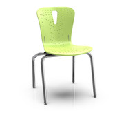 Pedagogy Arcata 10" seat height Cerulean poly shell chair with Chrome frame 