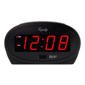 La Crosse Technology La Crosse 0.9" Red LED Alarm Clock with USB Charging Port, Set of 5