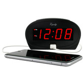 La Crosse 0.9" Red LED Alarm Clock with USB Charging Port, Set of 5 La Crosse Technology Shiffler Furniture and Equipment for Schools