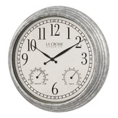 La Crosse 14" Silas Indoor/Outdoor Wall Clock with Temperature and Humidity La Crosse Technology Shiffler Furniture and Equipment for Schools