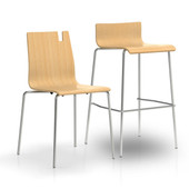 Pedagogy 18" Madrid Stack Chair, seat height 17 1/2" w/notch, Set of 2