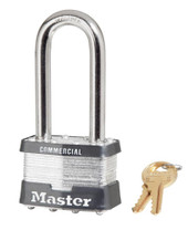 Master Lock 2" laminated steel padlock, 3/8" x 2-1/2" shackle, keyed different Master Lock Shiffler Furniture and Equipment for Schools