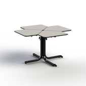 Comfortek Butterfly Series 4-Person Adjustable Table, Single Pedestal Comfortek Shiffler Furniture and Equipment for Schools