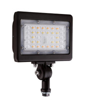 Paclights, LLC Economy Medium LED Floodlight. 50W, 6,900 lumens, CCT selectable 3000K/4000K/5000K, 8 1/2 in x 6 in x 2 in 3.7 lbs. Comes with knuckle mount. Photocell included