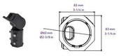 FALC2 Area Light Slipfitter Mount 2 3/8" ID, 3 1/4" OD Paclights, LLC Shiffler Furniture and Equipment for Schools