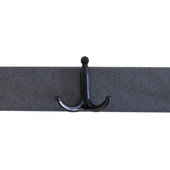 Shiffler DPWH Wall Hook System, Dark Gray backer, 24 in. wide,  with 4 black hooks