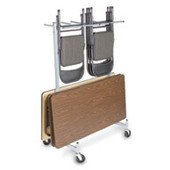 Raymond Compact Hanging Folded Chair and Table Storage Truck