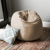 Jaxx Saxx 3 Foot Round Bean Bag w/ Removable Cover, Camel