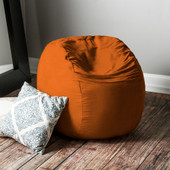 Jaxx Saxx 3 Foot Round Bean Bag w/ Removable Cover, Mandarin