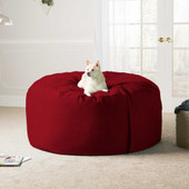 Jaxx Saxx 5 Foot Large Bean Bag w/ Removable Cover, Cinnabar