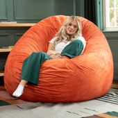 Jaxx 6 ft Cocoon - Large Bean Bag Chair for Adults, Mandarin