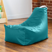Jaxx Juniper Jr Kids Classroom Bean Bag Chair, Premium Vinyl, Turquoise
