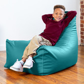 Jaxx Juniper Premium Vinyl Classroom Bean Bag Chair, Turquoise