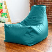 Jaxx Juniper Premium Vinyl Classroom Bean Bag Chair, Turquoise