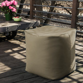 Jaxx Luckie Outdoor Patio Bean Bag Ottoman, Taupe