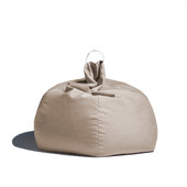 Kiss Outdoor Bean Bag Chair with Sunbrella Cover, Flax