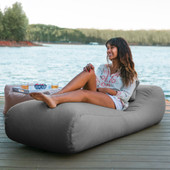 Arlo Outdoor Bean Bag Sun Lounger with Sunbrella Cover, Slate