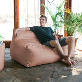 Jaxx Lavista Outdoor Bean Bag Loveseat / Modern Patio Sofa, Petal