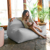 Jaxx Lavista Outdoor Bean Bag Loveseat / Modern Patio Sofa, Granite