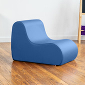Jaxx Midtown Small Classroom Soft Foam Chair - Premium Vinyl Cover, Royal Blue