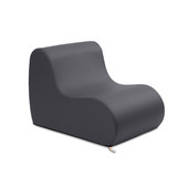 Jaxx Midtown Small Classroom Soft Foam Chair - Premium Vinyl Cover, Black