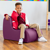 Jaxx Midtown Small Classroom Soft Foam Chair - Premium Vinyl Cover, Purple