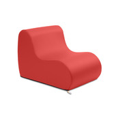 Jaxx Midtown Small Classroom Soft Foam Chair - Premium Vinyl Cover, Red