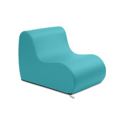 Jaxx Midtown Small Classroom Soft Foam Chair - Premium Vinyl Cover, Turquoise