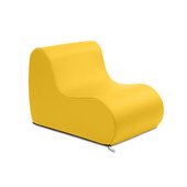 Jaxx Midtown Small Classroom Soft Foam Chair - Premium Vinyl Cover, Yellow