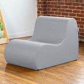 Jaxx Midtown Medium Classroom Soft Foam Chair - Premium Vinyl Cover  - Submarine Grey