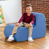 Jaxx Midtown Medium Classroom Soft Foam Chair - Premium Vinyl Cover  - Royal Blue