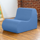 Jaxx Midtown Medium Classroom Soft Foam Chair - Premium Vinyl Cover  - Royal Blue