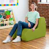 Jaxx Midtown Medium Classroom Soft Foam Chair - Premium Vinyl Cover - Green