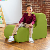 Jaxx Midtown Medium Classroom Soft Foam Chair - Premium Vinyl Cover - Green