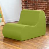 Jaxx Midtown Medium Classroom Soft Foam Chair - Premium Vinyl Cover - Green