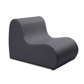 Jaxx Midtown Medium Classroom Soft Foam Chair - Premium Vinyl Cover  - Black