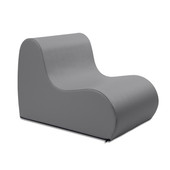 Jaxx Midtown Medium Classroom Soft Foam Chair - Premium Vinyl Cover - Charcoal